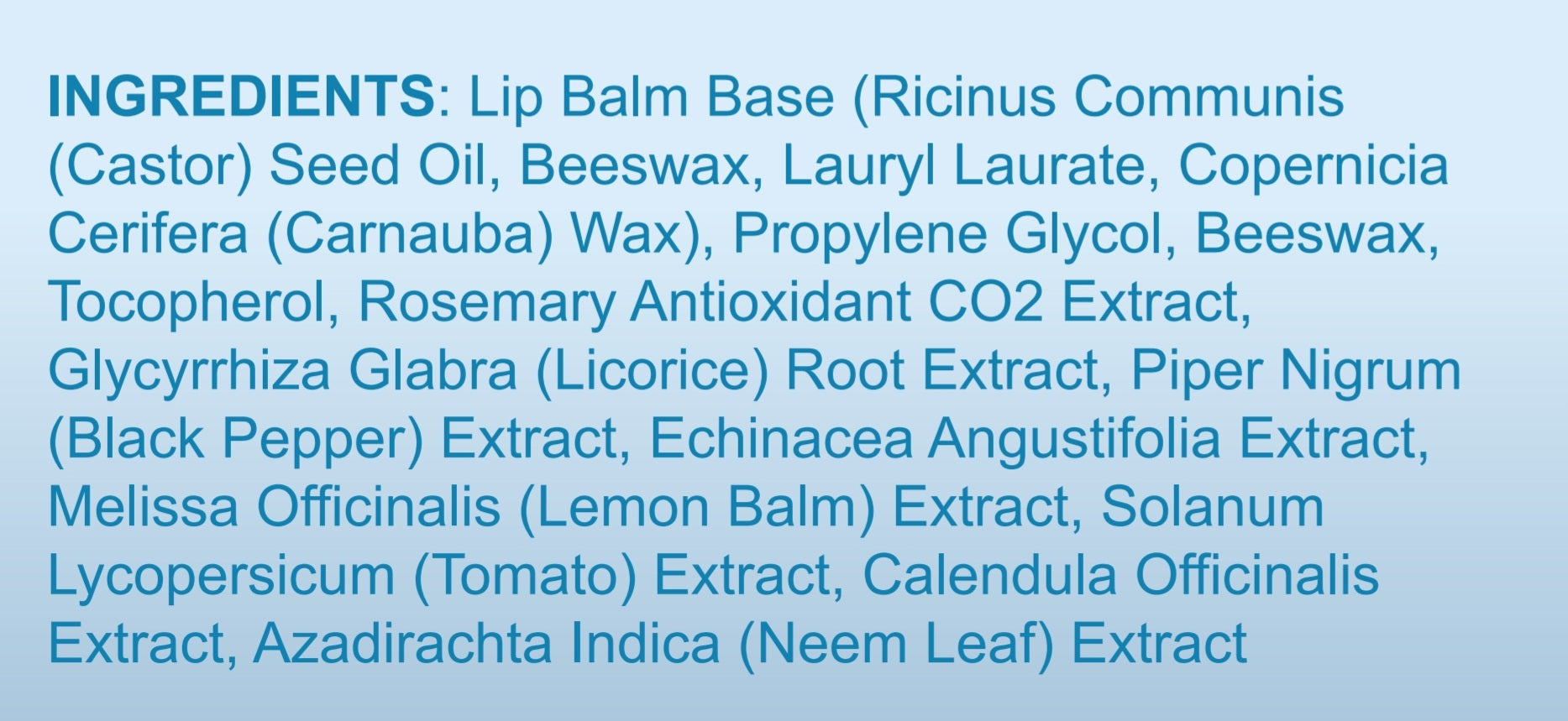 LipCur cold sore relief ingredients list