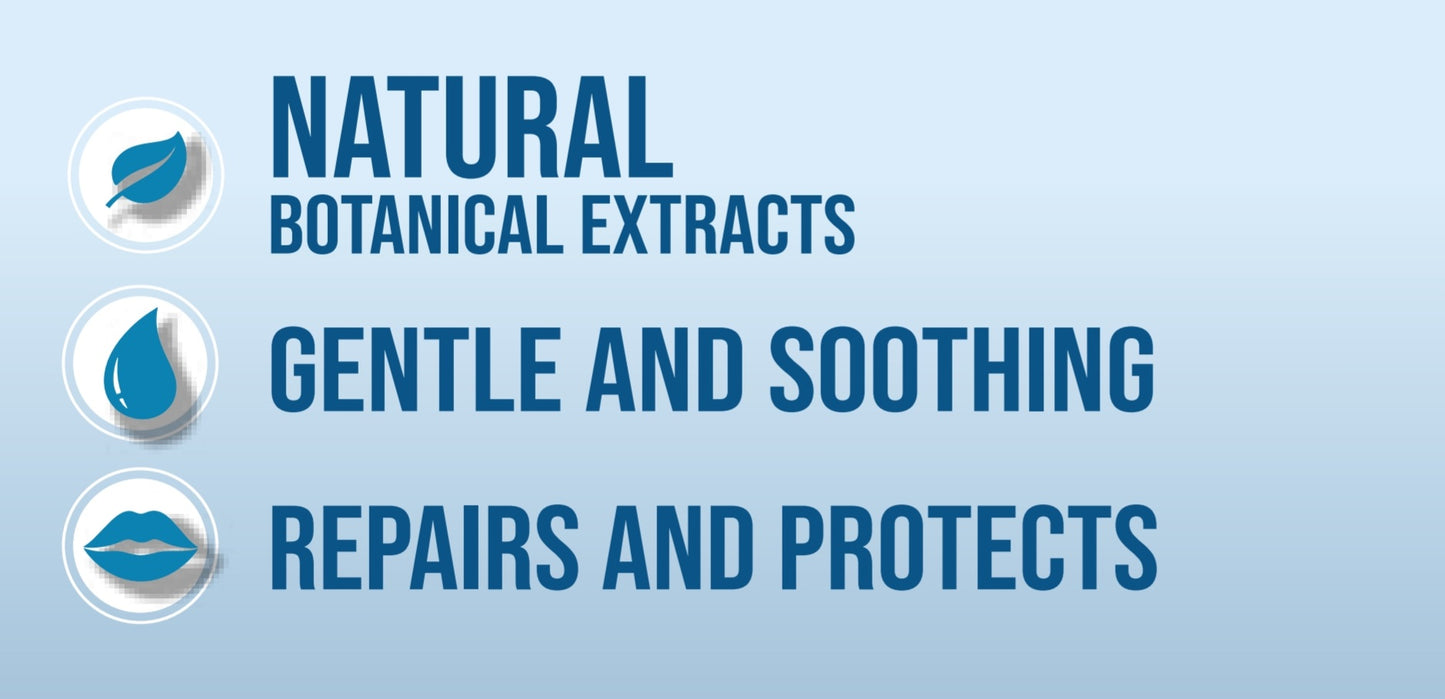 LipCur cold sore relief key benefits - gentle soothing repairs and protects